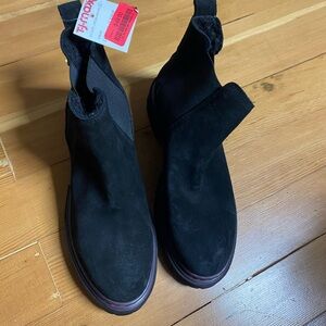 T.J.Maxx Black Suede Ankle Boots